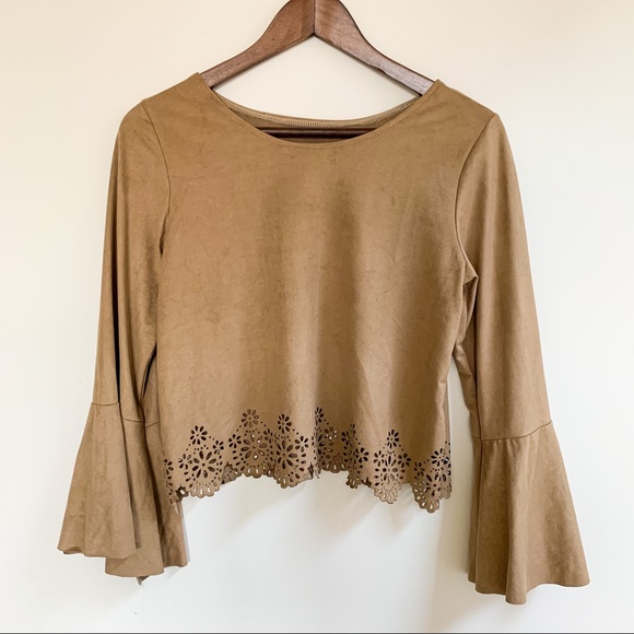 *SOLD* 70s faux suede blouse - Picture 4 of 7